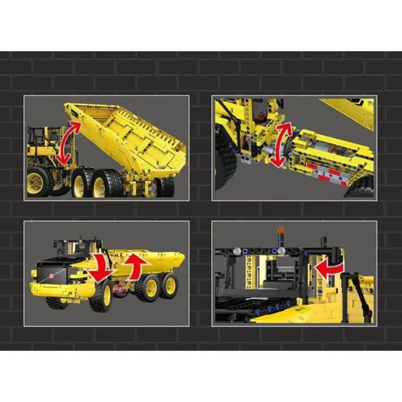 MOULD KING 17010 Technical Car Engineering Vehicle Toys APP RC Dump Truck Set Blocks MOC-8002 Bricks Christmas Gifts for Boys