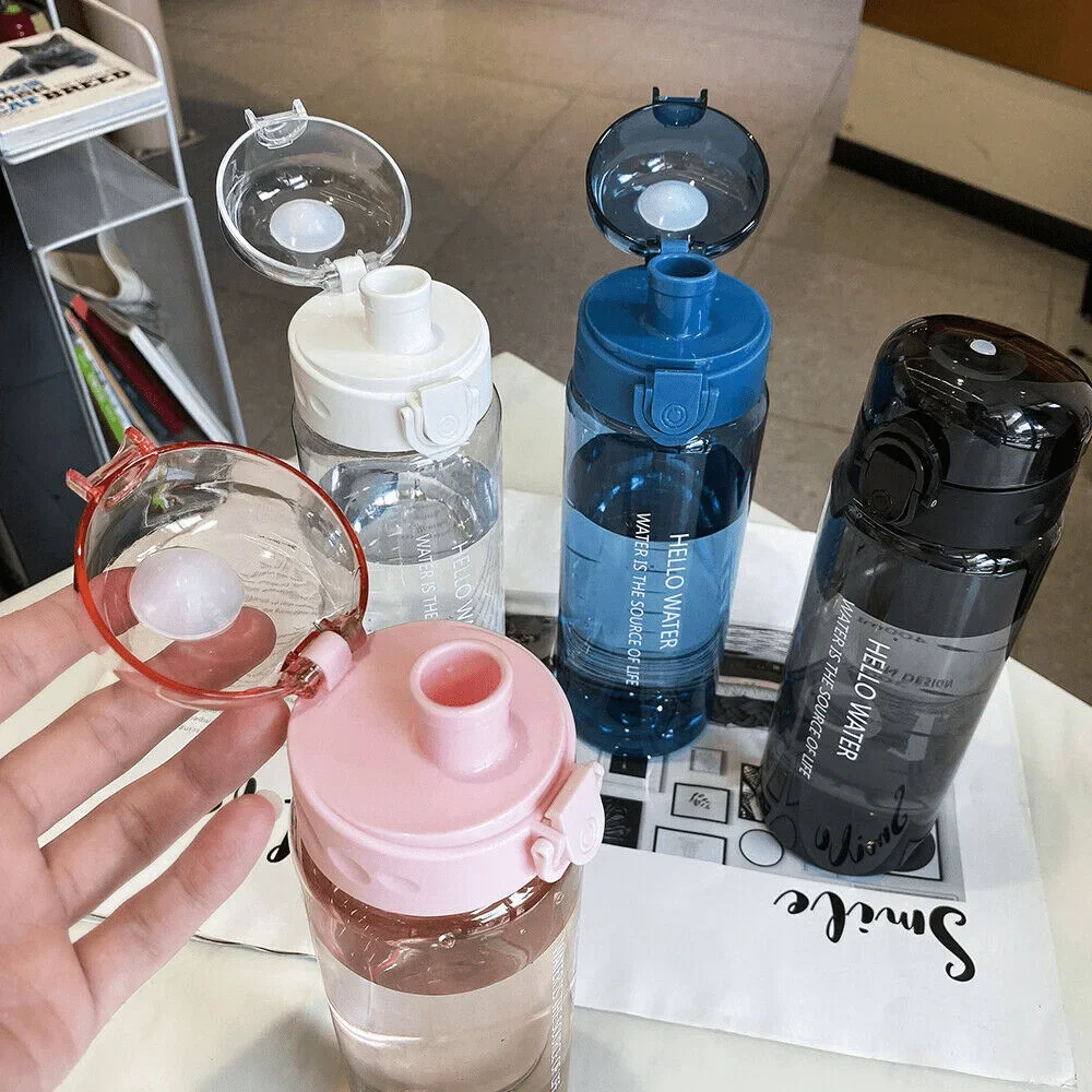 780Ml Water Bottle With Bounce Cover Leak Proof Sports Drinkware Strap Reusable Portable Water Bottle For Kid Women Fitness Gift image 6