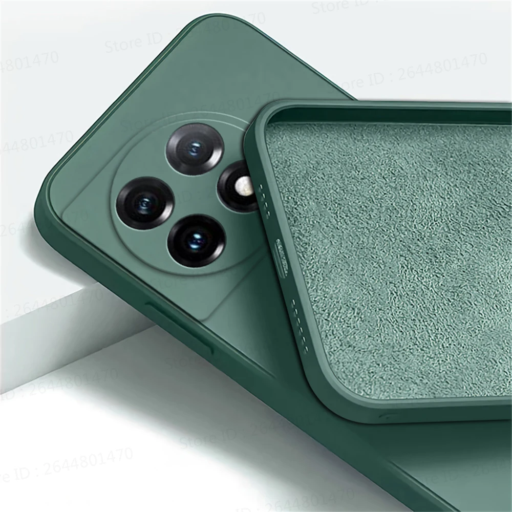 Double Liner Case for OnePlus 15 13 11 OnePlus 12 5G 360 Protective Original Square Liquid Silicone Soft Phone Cover 1+13 Armor