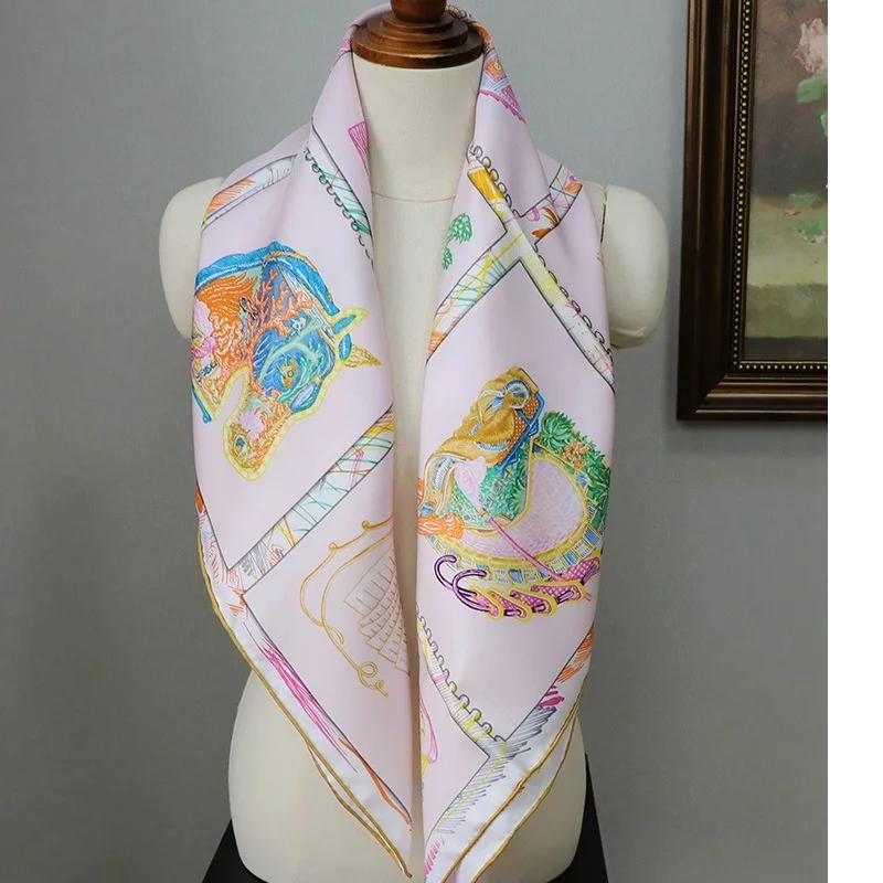 Women 100% Silk Scarf Shawl Foulard Echarpe Thicken 18mm