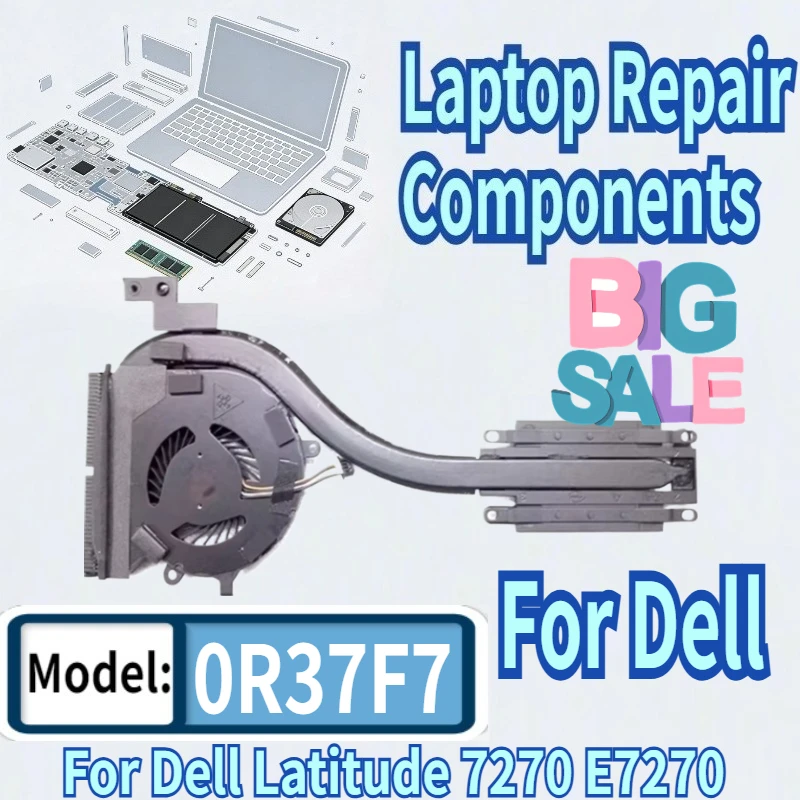 

CPU Cooling Heatsink Fan For Dell Latitude 7270 E7270 Thermal Module R37F7 0R37F7 Fast Ship