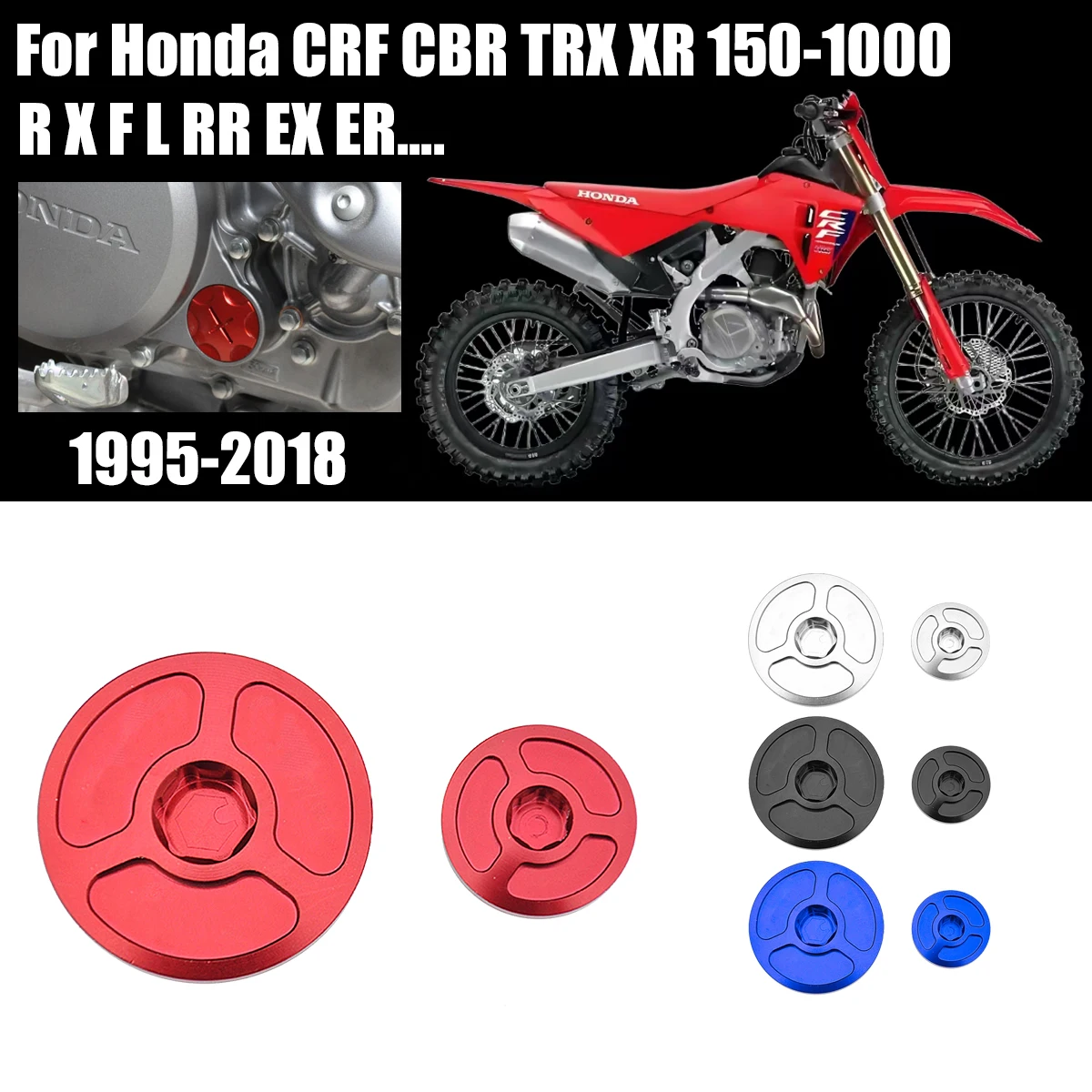 

Motorcycle For Honda Engine Timing Plug Cover CRF150R CRF250R CRF450R CRF450X TRX400EX CRF 150 250 450 R CBR600RR CBR1000RR TRX