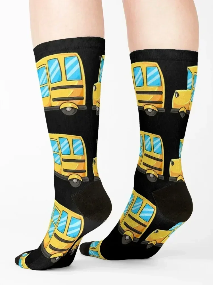 Kawaii yellow school bus Socks hip hop christmass gift Socks Men's Women's