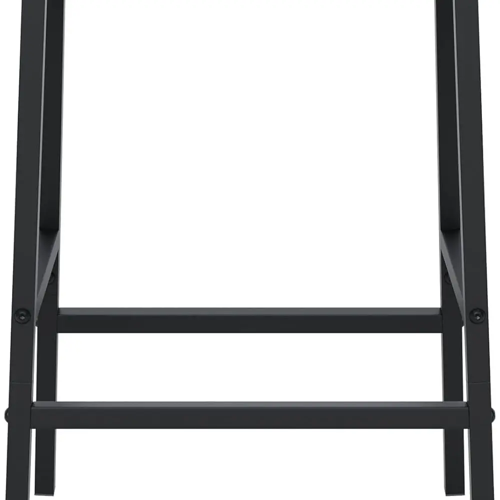 ชุดเก้าอี้บาร์ทรงสูงแบบเคาน์เตอร์ 2 ตัว เบาะหนัง PU หนา ขาโลหะสีดำ เก้าอี้ครัว 24 ตัว สีเทาเบจเข้ม