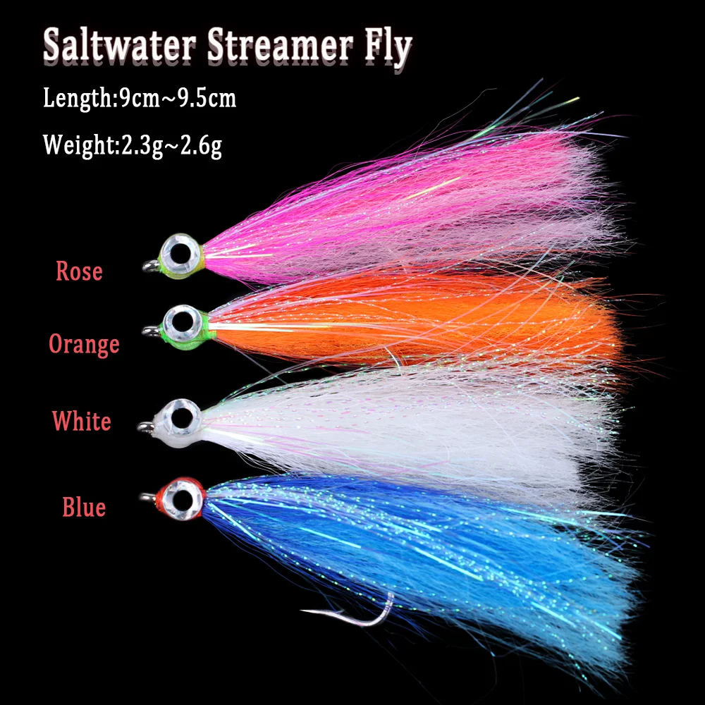 Wifreo Saltwater Fishing Bait Suspending Streamer Fly Minnow Flies Trout Steelhead Salmon Pike Fishing Lure Baits Fishing Tackle