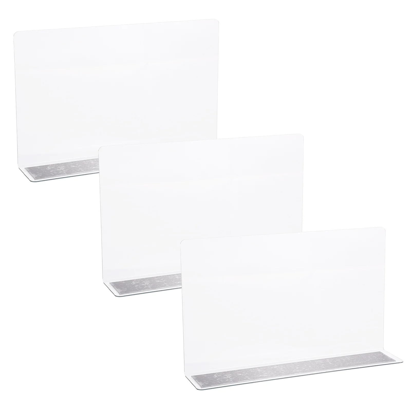 3 Pcs Extra Tall Shelf Dividers Supermarket Sorting Baffle Rack Clear for Closets