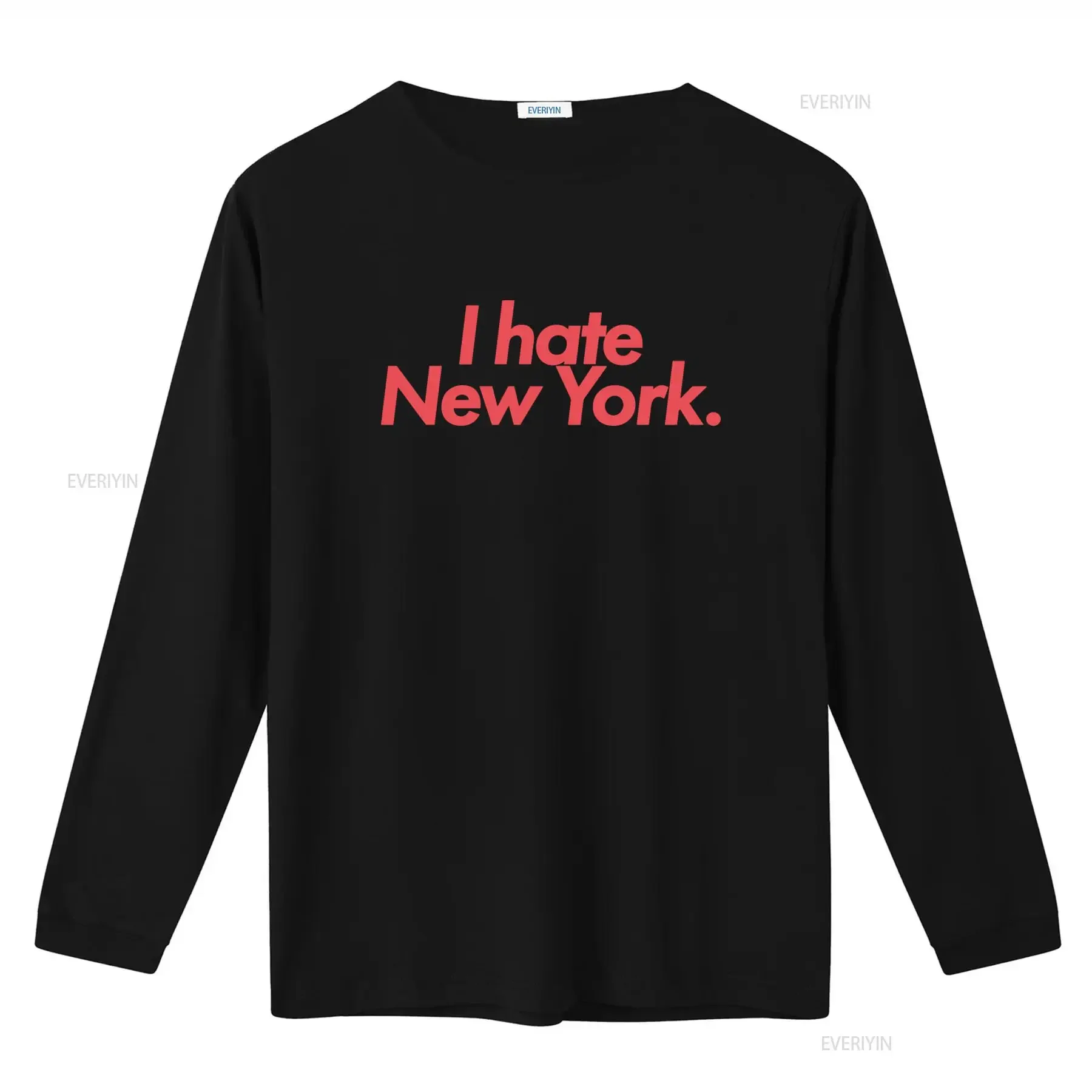 I Hate New York Print T Shirt Trendy Fashion Statement for Urban Style Lovers vintage Washed Top For Everyday Wear