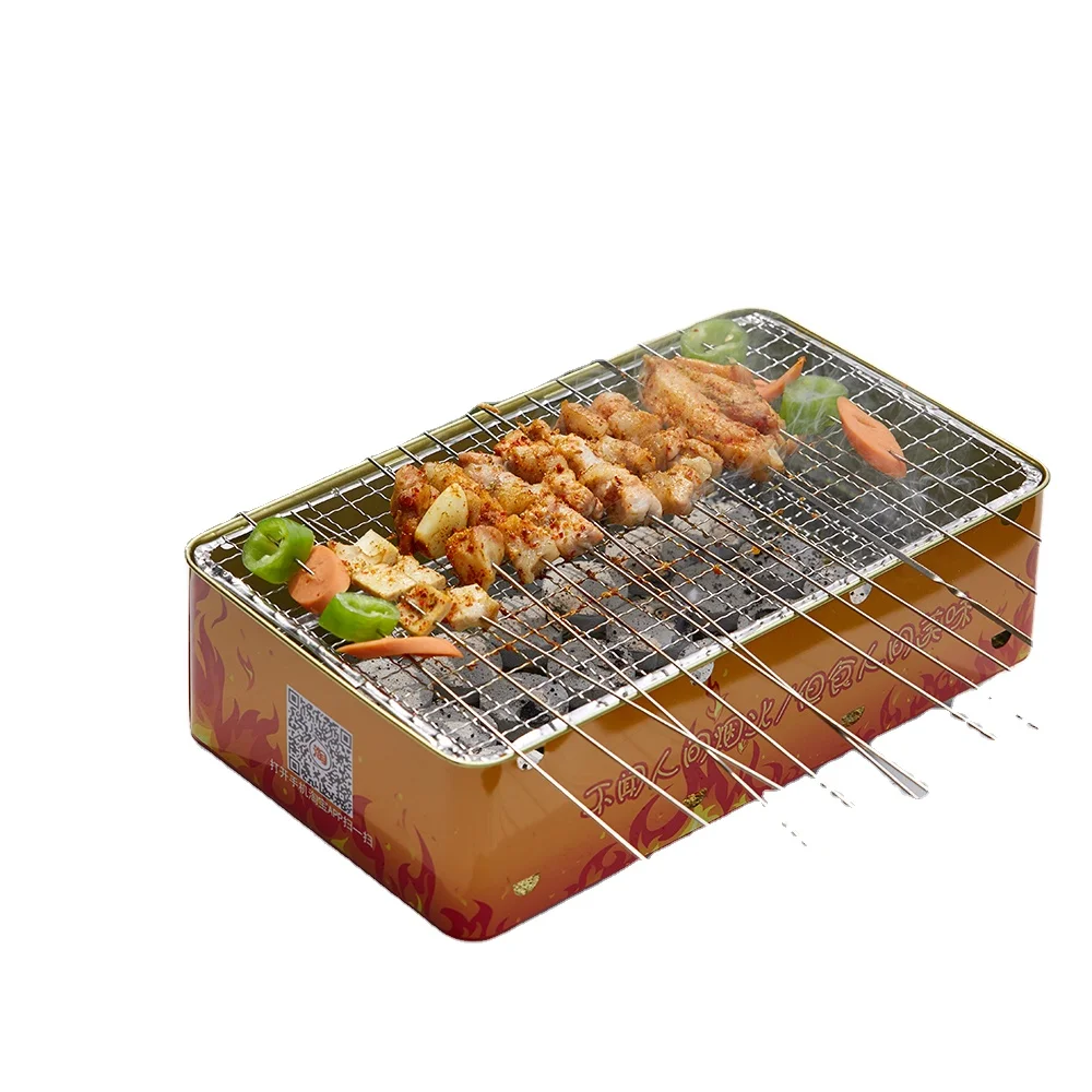 

Disposable Outdoor Barbecue Family Smokeless Barbecue Stove Camping Charcoal Metal Grill Washable Portable Balcony