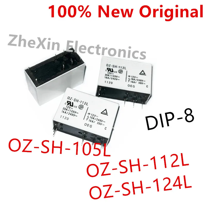 

5-10PCS/Lot OZ-SH-124L 、OZ-SH-112L 、OZ-SH-105L DIP-8 New Original Power Relay 16A SPDT