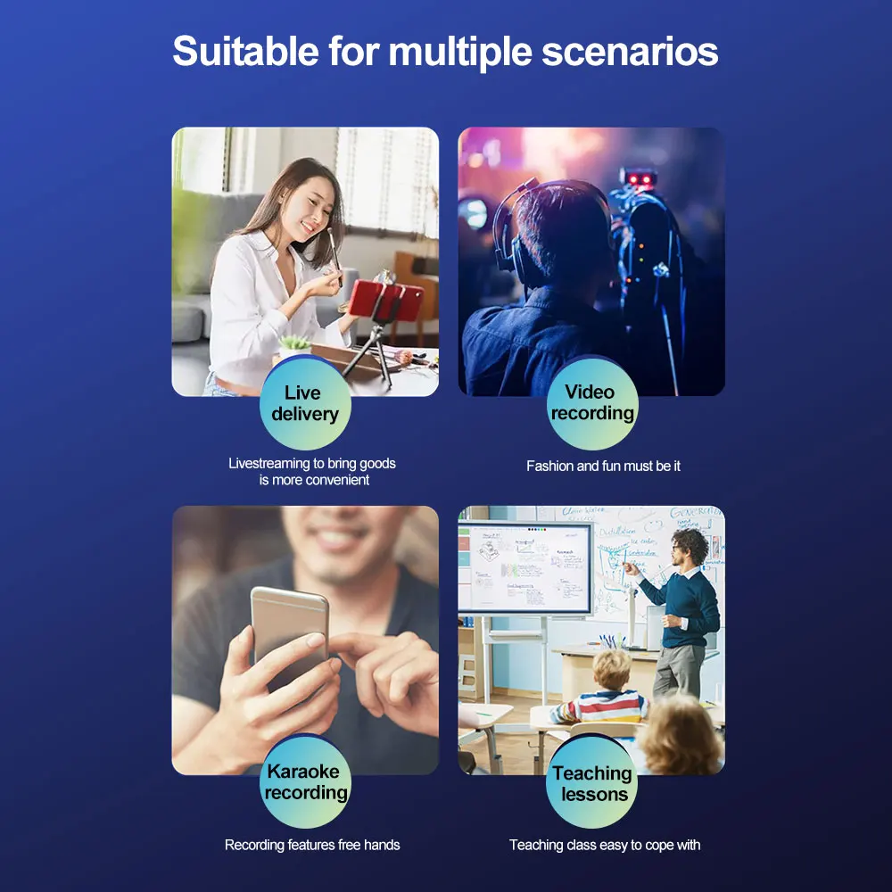 Wireless 3.5mm Lavalier Lapel Microphone Omnidirectional Condenser Mic For Camera Speaker Smartphone Recording Mic For Youtube