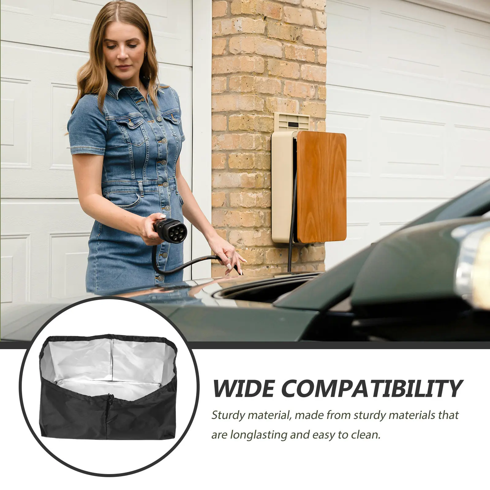 

Electric Vehicle Charger Cover Waterproof Wall-Mount Outdoor Protector Ev Charging Station Rainproof Dustproof Sunproof