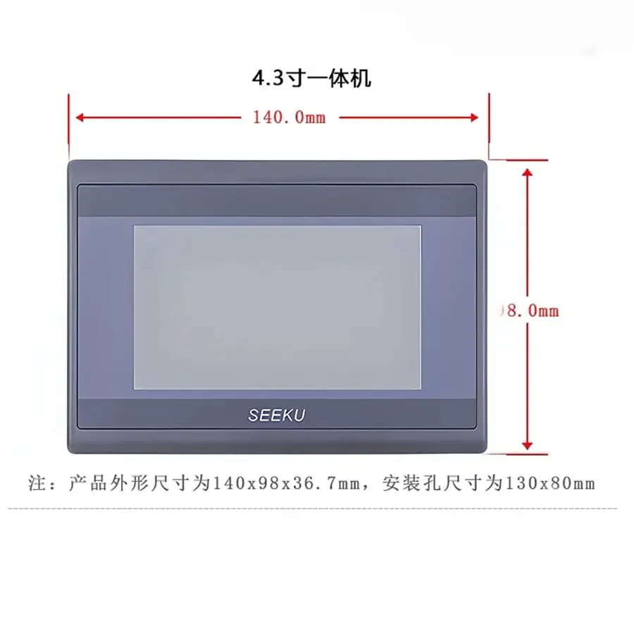 Seeku WS4322 4312 4320 Transistor Relay Output HMI PLC All In One 4.3 Inch Touch Screen Controller Integrated Panel
