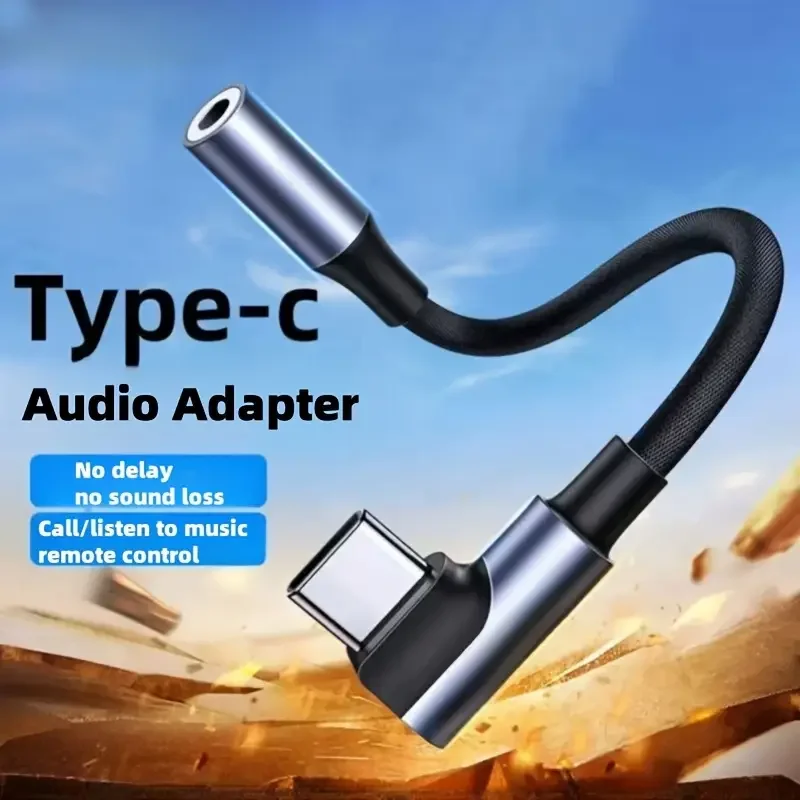 

Локоть USB C Тип C к разъему 3,5 мм Адаптер для наушников TypeC 3 5 Аудиокабель-конвертер для iphone 16 15 Pro Max Samsung Huawei Xiaomi