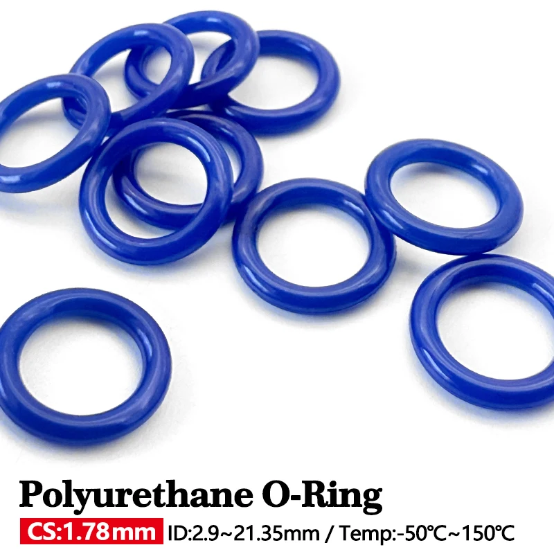 

High Elasticity PU Polyurethane O Ring Durable CS=1.78mm High Wear Resistance Oil Resistant Seals for Hydraulic Pneumatic Parts