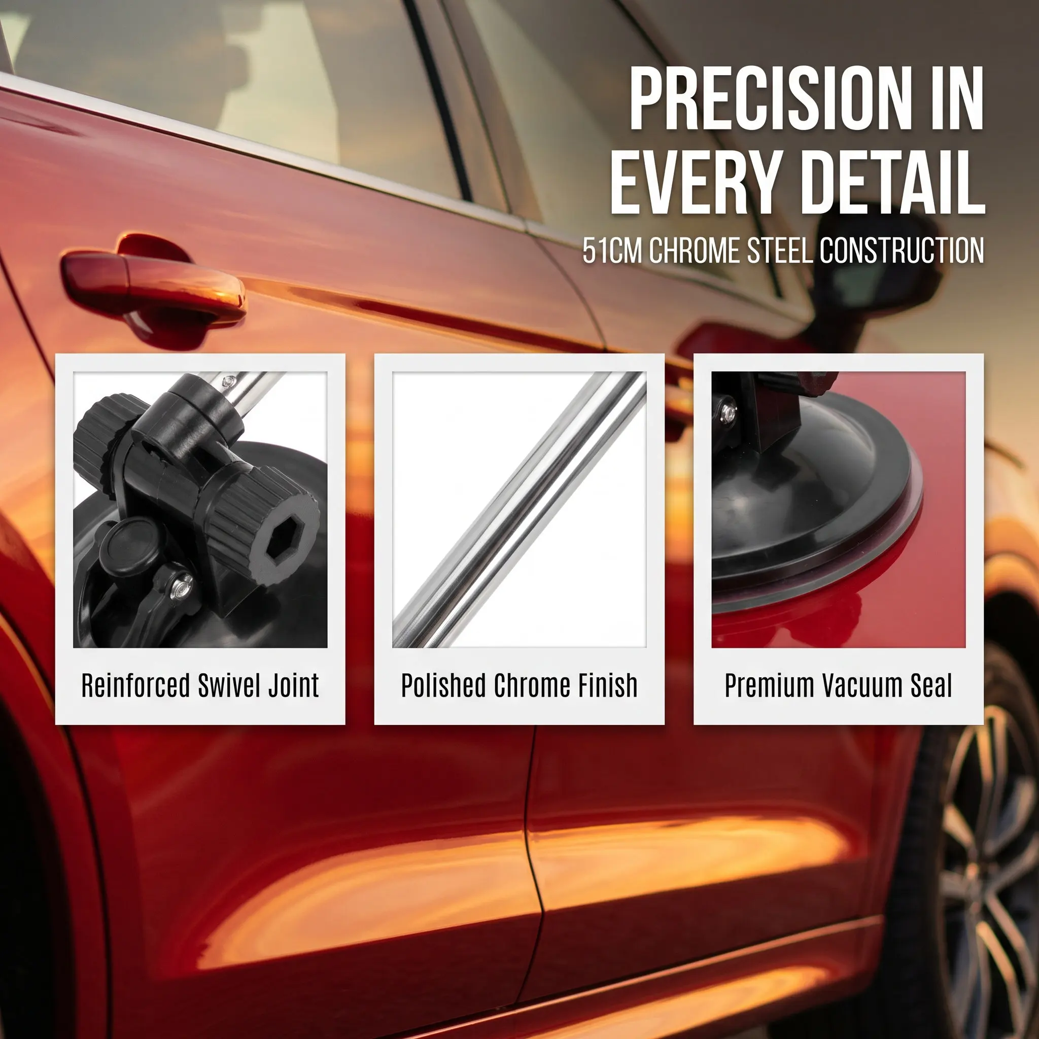 Car Flag Support Automotive Suction Cup Mount Side Window Pole Stand Holder Display - view 2