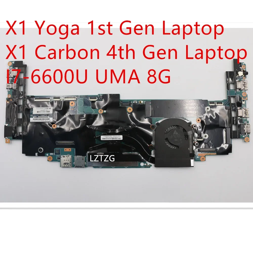 Motherboard For Lenovo ThinkPad X1 Yoga 1st Gen/X1 Carbon 4th Gen Laptop Mainboard I7-6600U UMA 8G 01LV883 00JT810