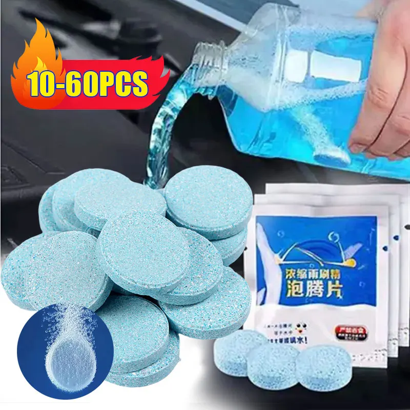 

10-60Pcs Mixed Solid Cleaner Car Windscreen Cleaner Effervescent Tablets Glass Window Windshield Cleaning Tools for Car Window