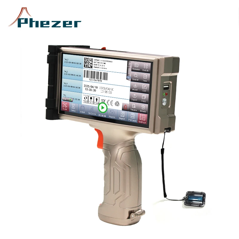 New Design 12.7mm Half Inch Handheld Inkjet Printer Expiry Date Bar Code Thermal TIJ Inkjet Printer For Sales