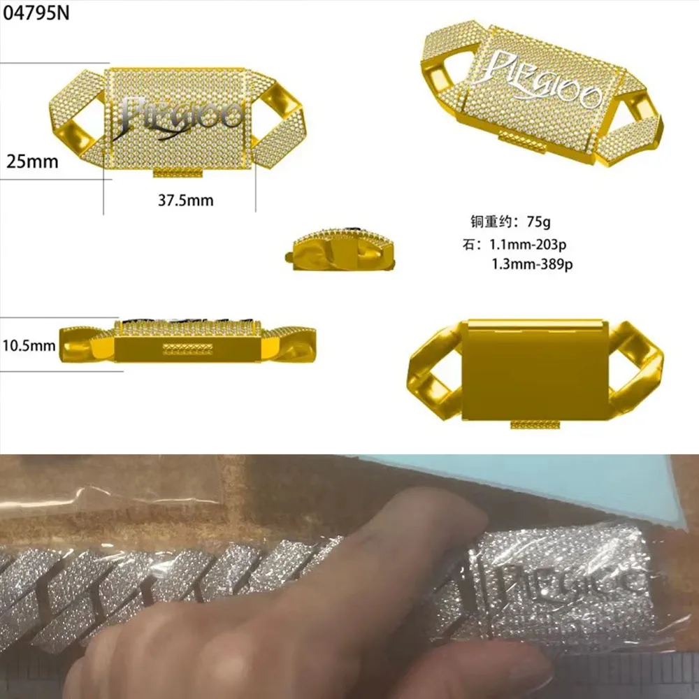 HHIOK الهيب هوب مخصص اسم المشبك قفل سلسلة 15/18/22/25/29 مللي متر الكوبية ربط قلادة للرجال