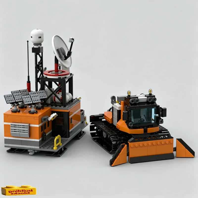 992PCS Arctic Wolf Mobile Comms Station MOC Vehicle Model Custom Puzzle Technical DIY Assembly Educational Toy Collection Gift