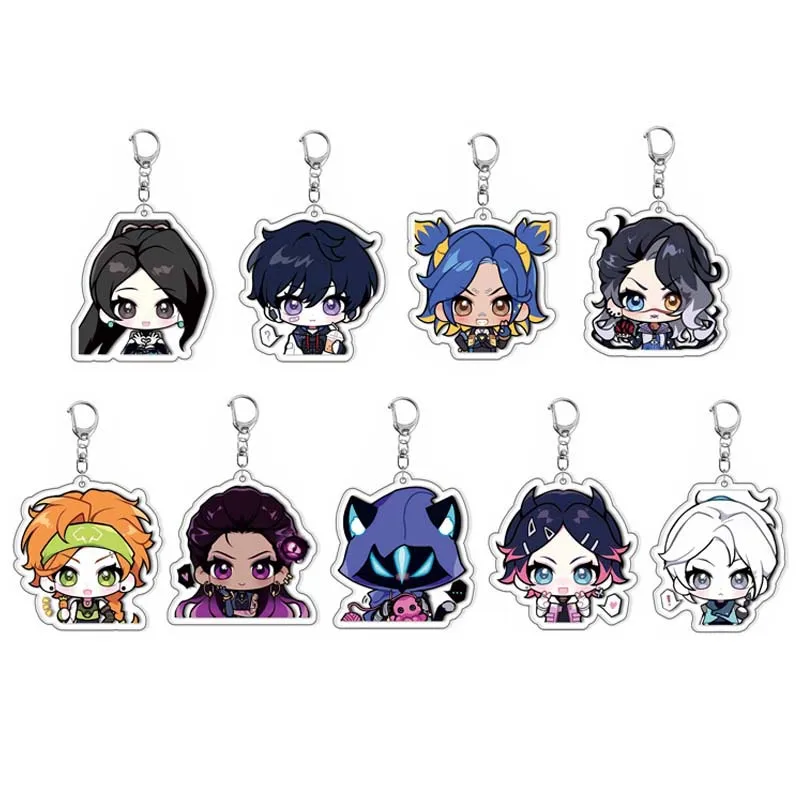 

Valorant Cute Version Acrylic Keychain Lovely Gamer Bag Charms Pendant Friends Gift Fans Fun Key Chain Souvenir Creative Cute