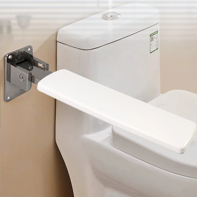 Waterproof Non-Slip 100kg Capacity 304 Stainless Steel + PU Wall-Mounted Toilet Armrest Grab Bar for Elderly Modern Design