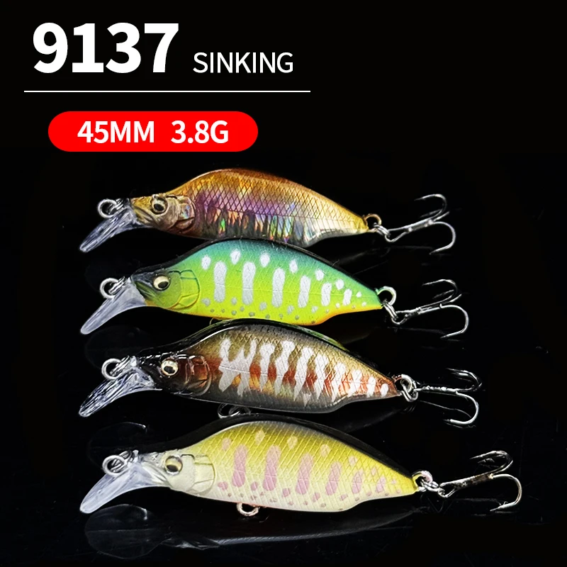 

3.8g 45mm Mini Sinking Minnow Fishing Lures Pesca Wobbler Artificial Bait for Perch Pike Trout Bass Jerkbait Swimbait Equipment