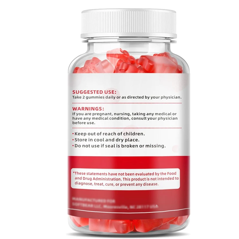 Male and female creatine monohydrate gummies, suitable for muscle generators and strength raspberry flavored 60 gummies