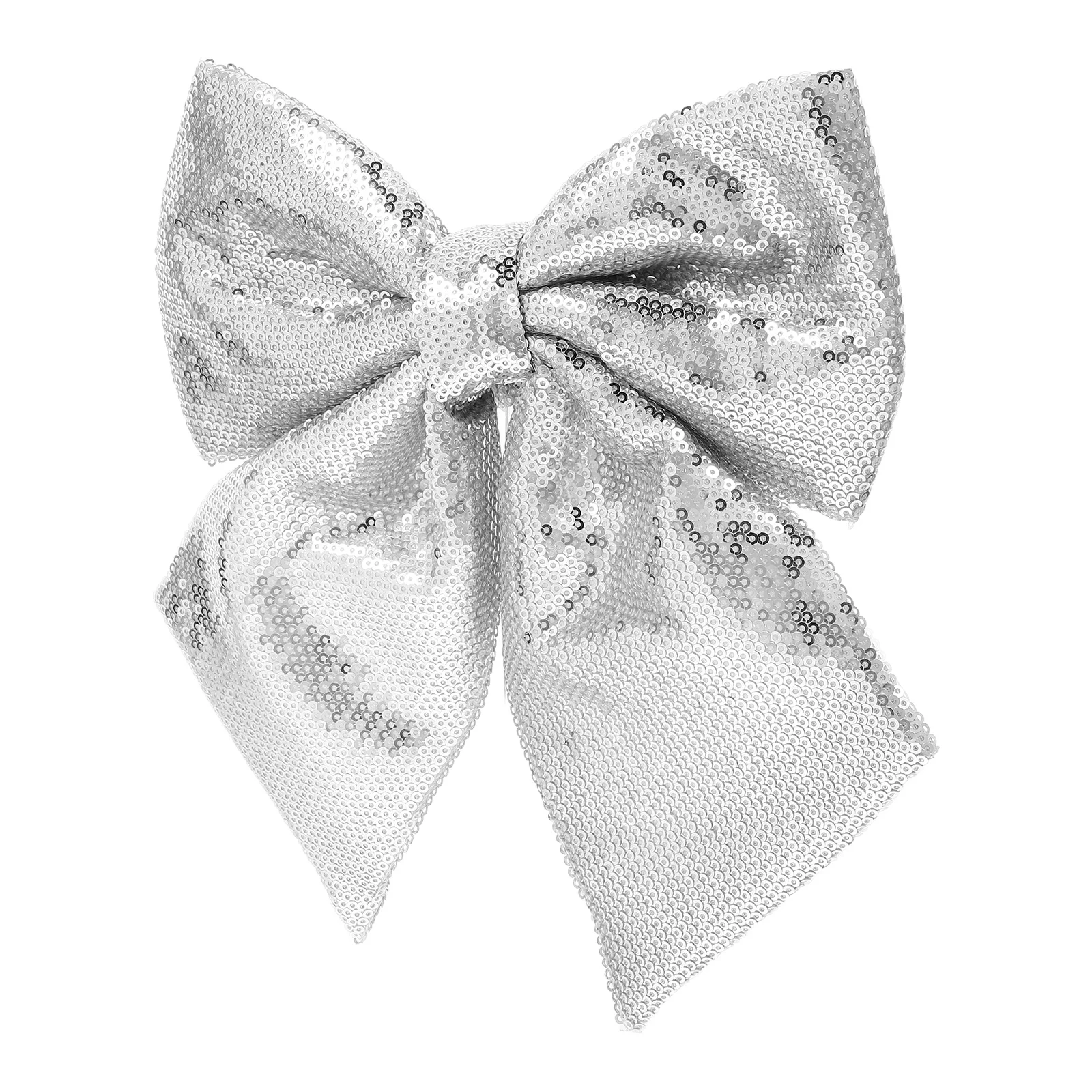 

Christmas Tree Ornaments Bows Sequins Bowknot Wedding Decorations Unique Silver Pendant Foam