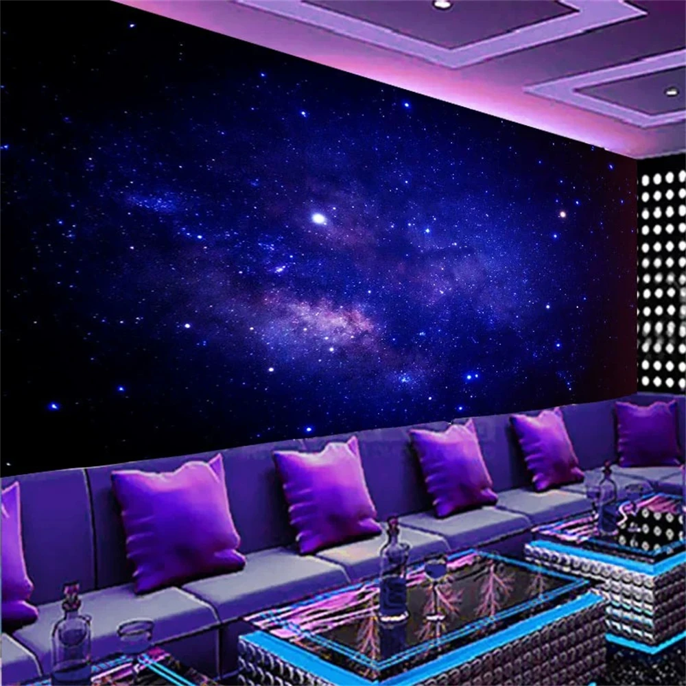 Custom KTV Wallpaper Bar Background Dreamy Starry Sky Wallpapers living room Cinema Hotel Lobby Ceiling Space Space 3D Mural