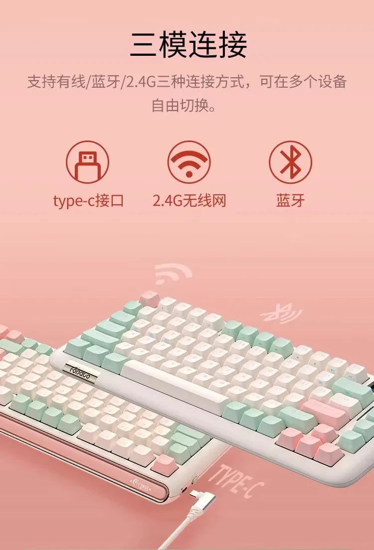 F75 Wireless Mechanical Keyboard Kit HIFI Bluetooth Tri-Mode Custom Hot-swap RGB Gaming Keyboard PC Gamer With Smart Screen