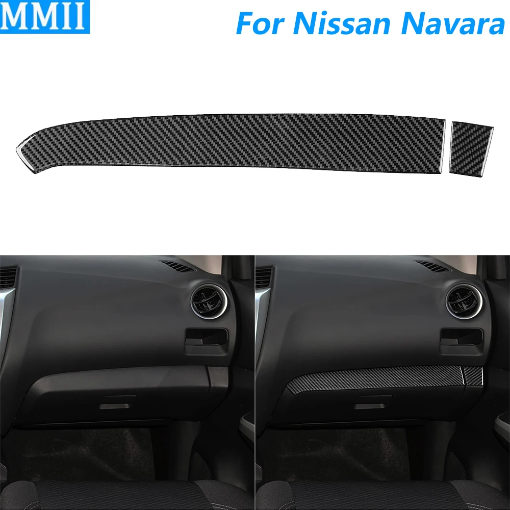For Nissan Navara NP300 D23 2014-2024 Carbon Fiber Co-pilot Instrument Dashboard Panel Cover Car Accessories Decoration Sticker