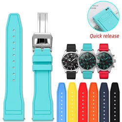 High quality Quick release watch strap 20mm 21mm 22mm For IWC fluoro rubber Mark 18 Portugal Big Pilot watchband men accessories