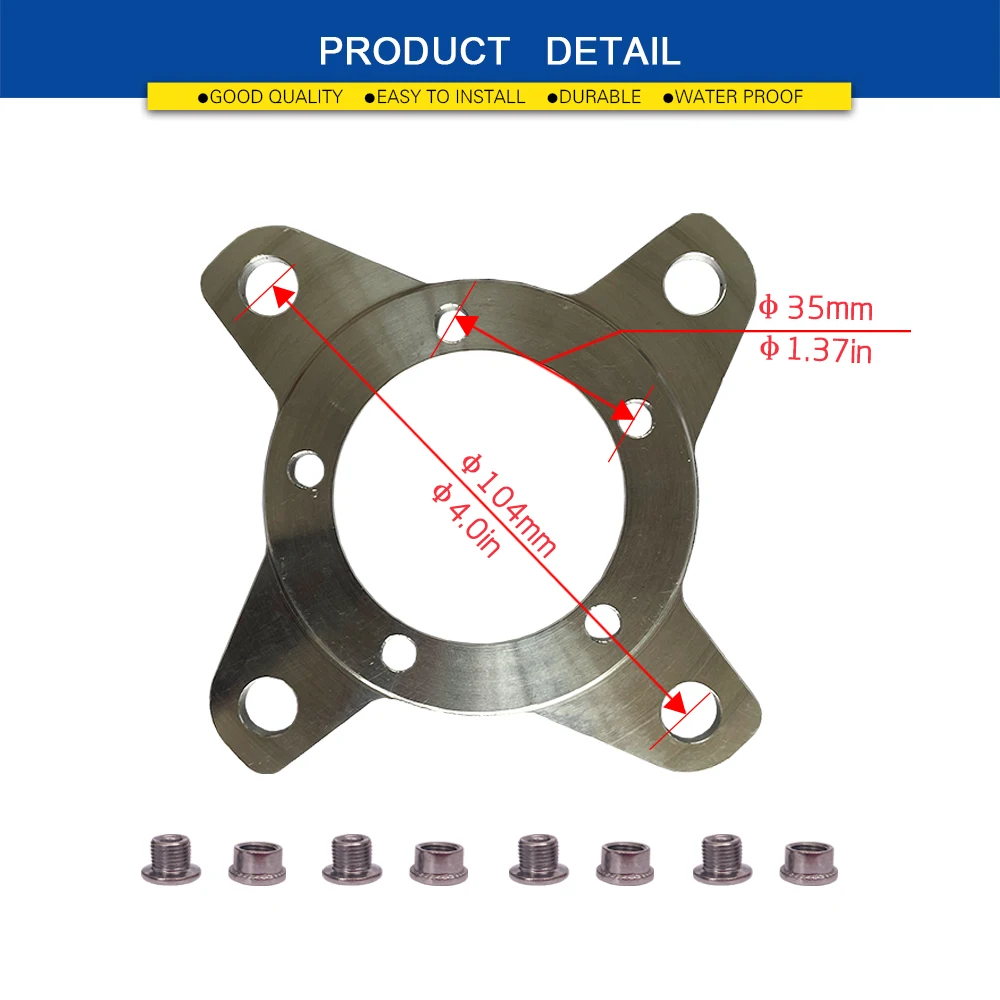 Electric Bicycle Chain Wheel Ring Spider Adapter 104 BCD 32T 34T 36T 38T For BAFANG BBS01/BBS02 Mid Drive Motor E-bike Parts