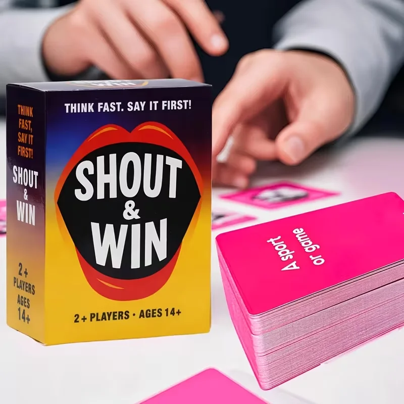 

Fast-paced card game, family gathering competitive board game - English word challenge game, perfect gift.