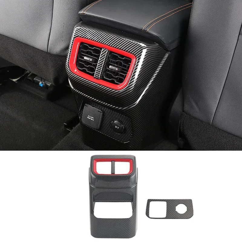 

Fit for Ford Ranger T9 P703 2024 Carbon Fiber Rear Air Outlet Vent Protective Cover Frame Trim Auto Interior Car Accessories