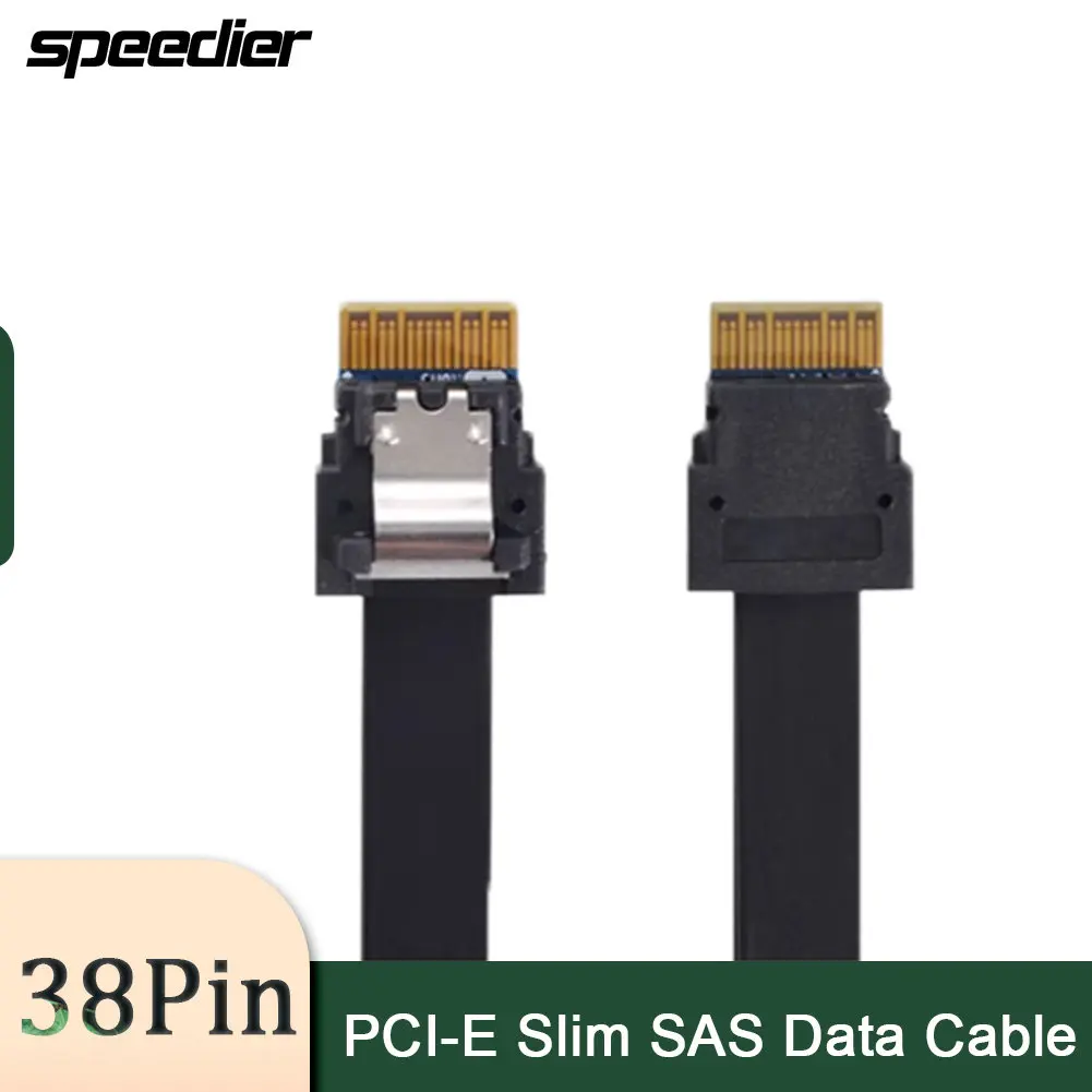 

Тонкий кабель для передачи данных SAS 4,0 SFF-8654 4i с USB-кабелем длиной 24 Гбит/с, кабель для передачи данных жесткого диска PCI-E GEN3 GEN4 40 см