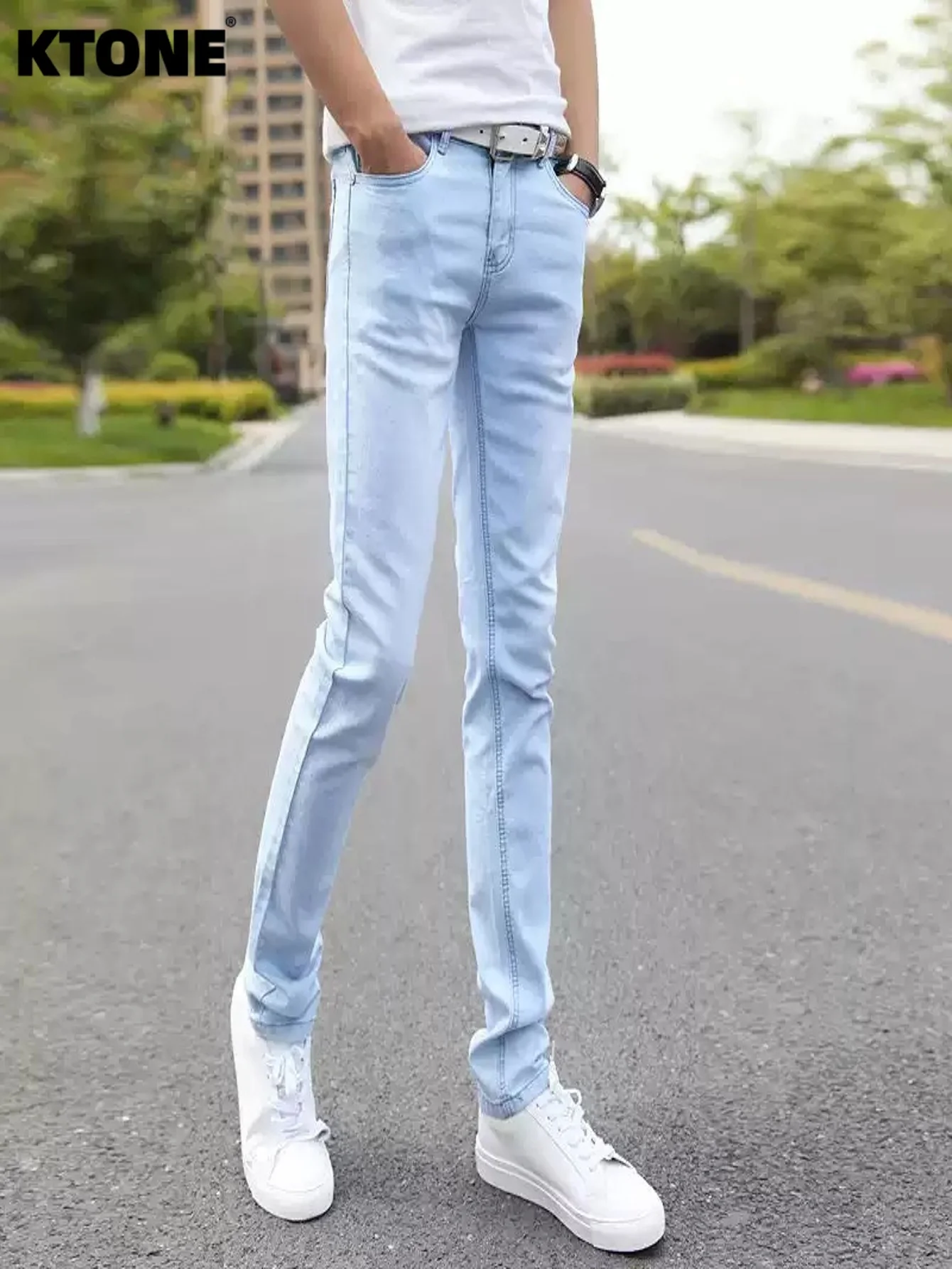 

Hip Hop Jeans Unisex Blue Slim Denim Retro Y2K Drip Original No accessories or belts included