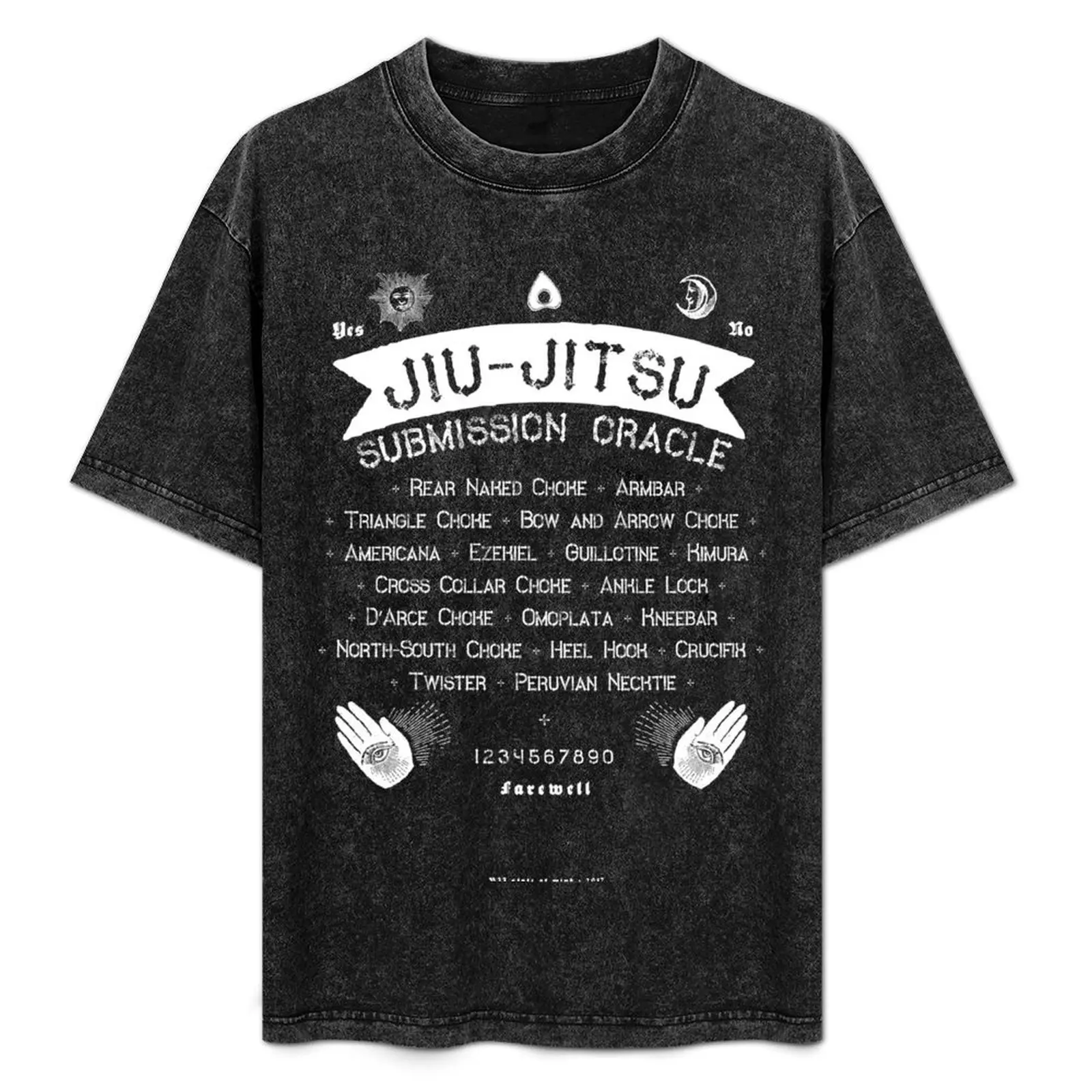

OUIJITSU. Jiu-jitsu ouija board of submissions T-Shirt Fashion Pattern Printed Tee Shirt