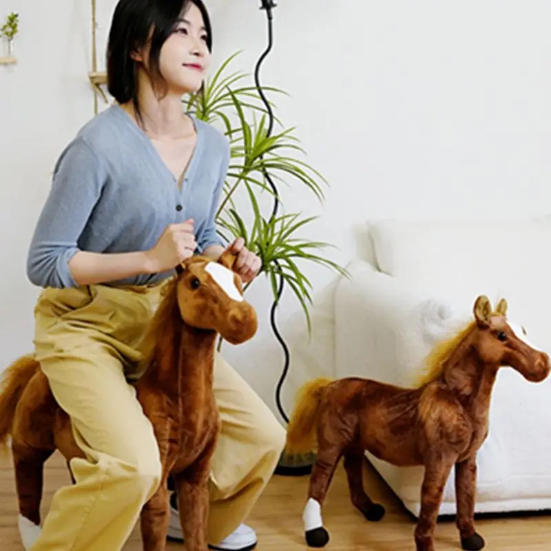 Adorable Simulation Horse Stuffed Animal Plush Dolls High Quality Realistic Image Classic Personal Toy For Children Gift