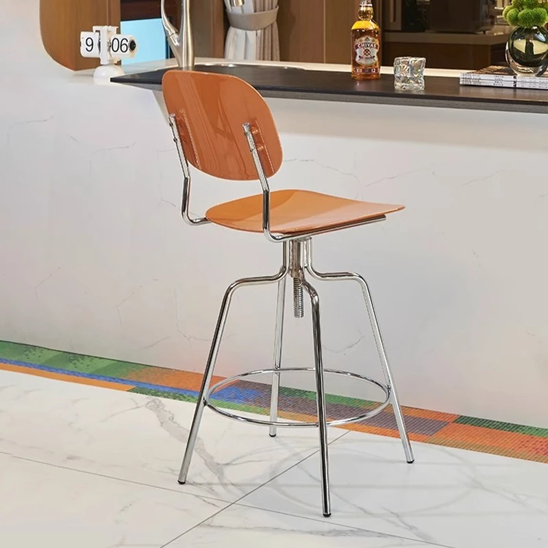 Chaises de Bar modernes, chaise réglable en hauteur, tabouret de Bar pivotant au sol, dossier de cuisine, tabourets de Bar, tabouret de pièce esthétique minimaliste
