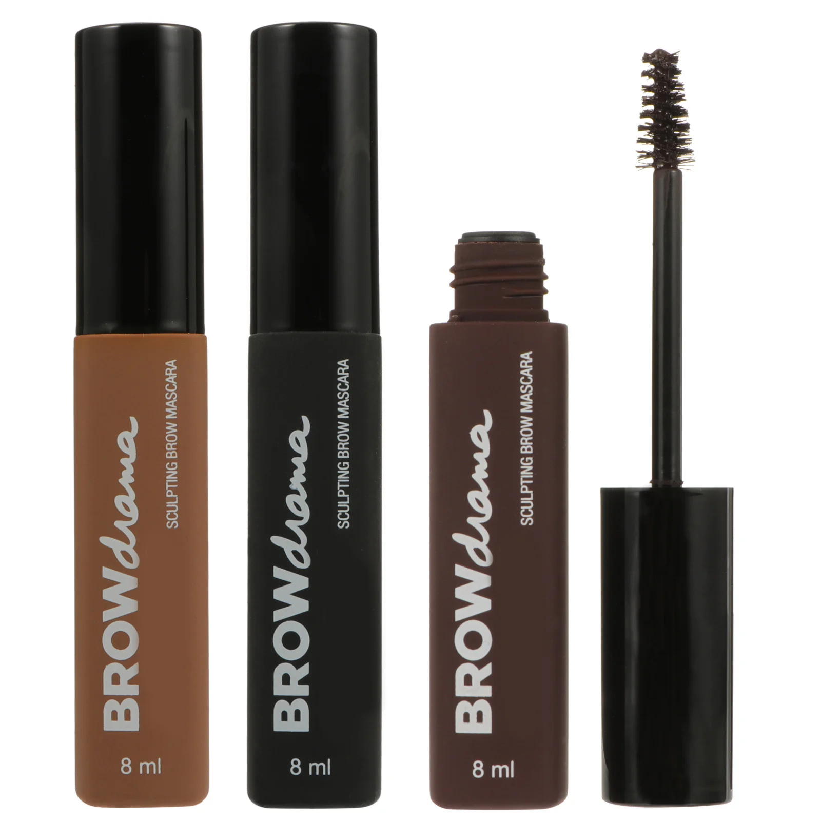 3 قطع من جل تظليل الحواجب مقاوم للماء ومقاوم للعرق وإعداد الحواجب بحجم طبيعي سميك لإصلاح القهوة السوداء والبني #3