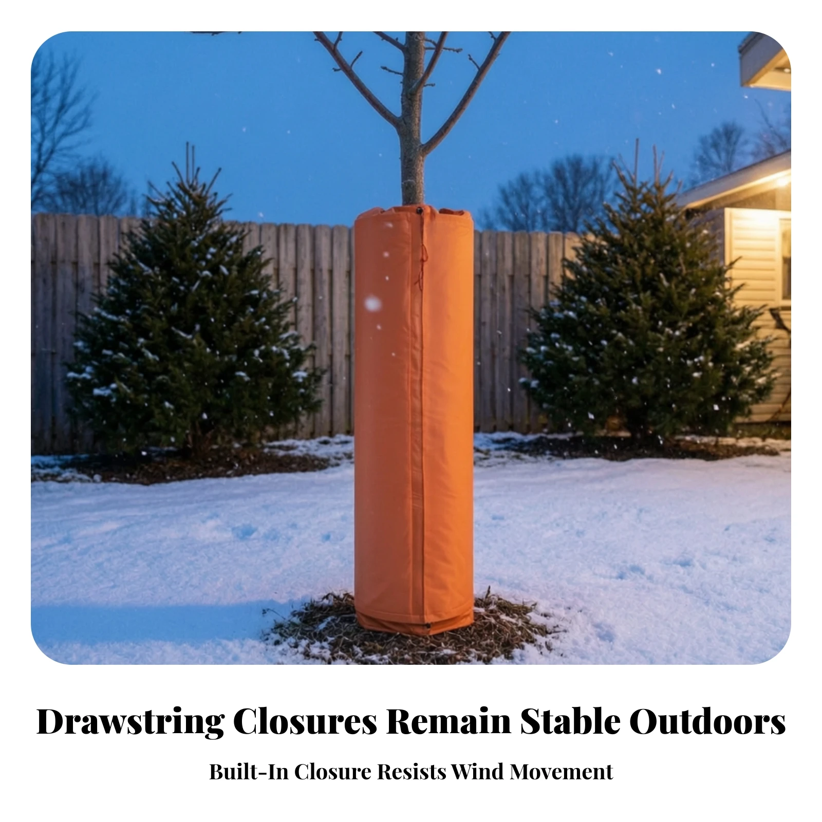 Tree Trunk Cover with Drawstrings Reusable Winter Tree Cover with Self-Closing Seam Thick Breathable for Gardeners, Gardens