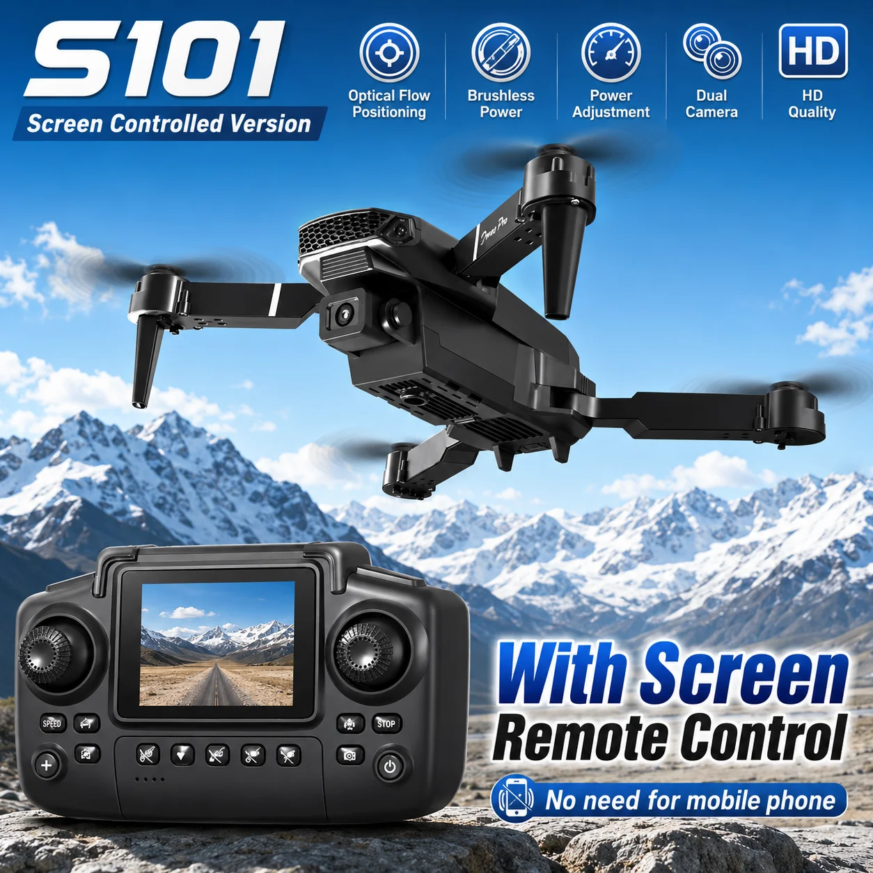 HD Aerial Drone 90° Adjustable Lens Dual Camera Switch Beauty Shooting Gesture Photo Video MV Production Gravity Sensing App Phone Control RC Drone