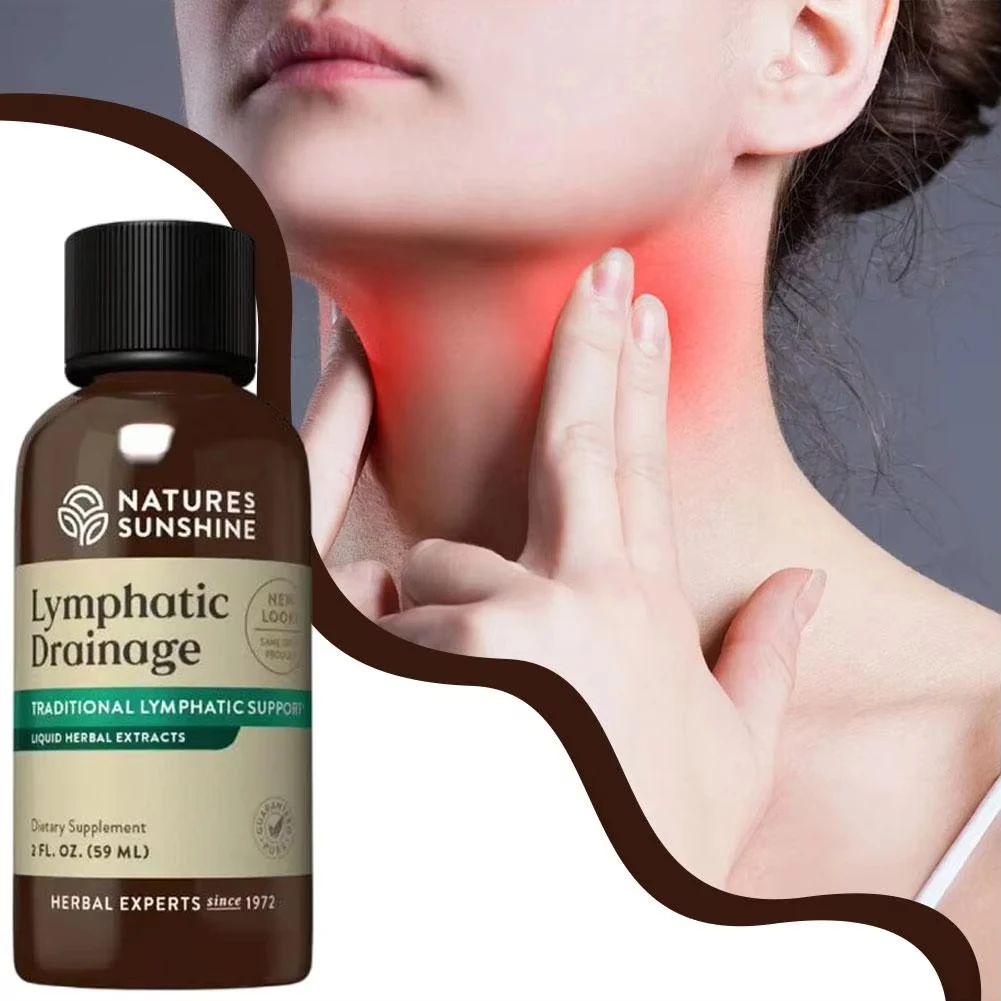

2 PCS 59ML Lymphatic Drainage Drops for Women Men Herbal Extract Liquid Lymphatic Drainage Supplement for Detox Immune