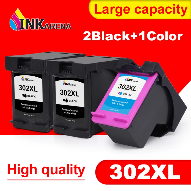 INKARENA 302XL Replacement For HP 302 XL Minifit Printer Ink Cartridge For Deskjet 2130 2132 2134 3630 3634 1110 1111