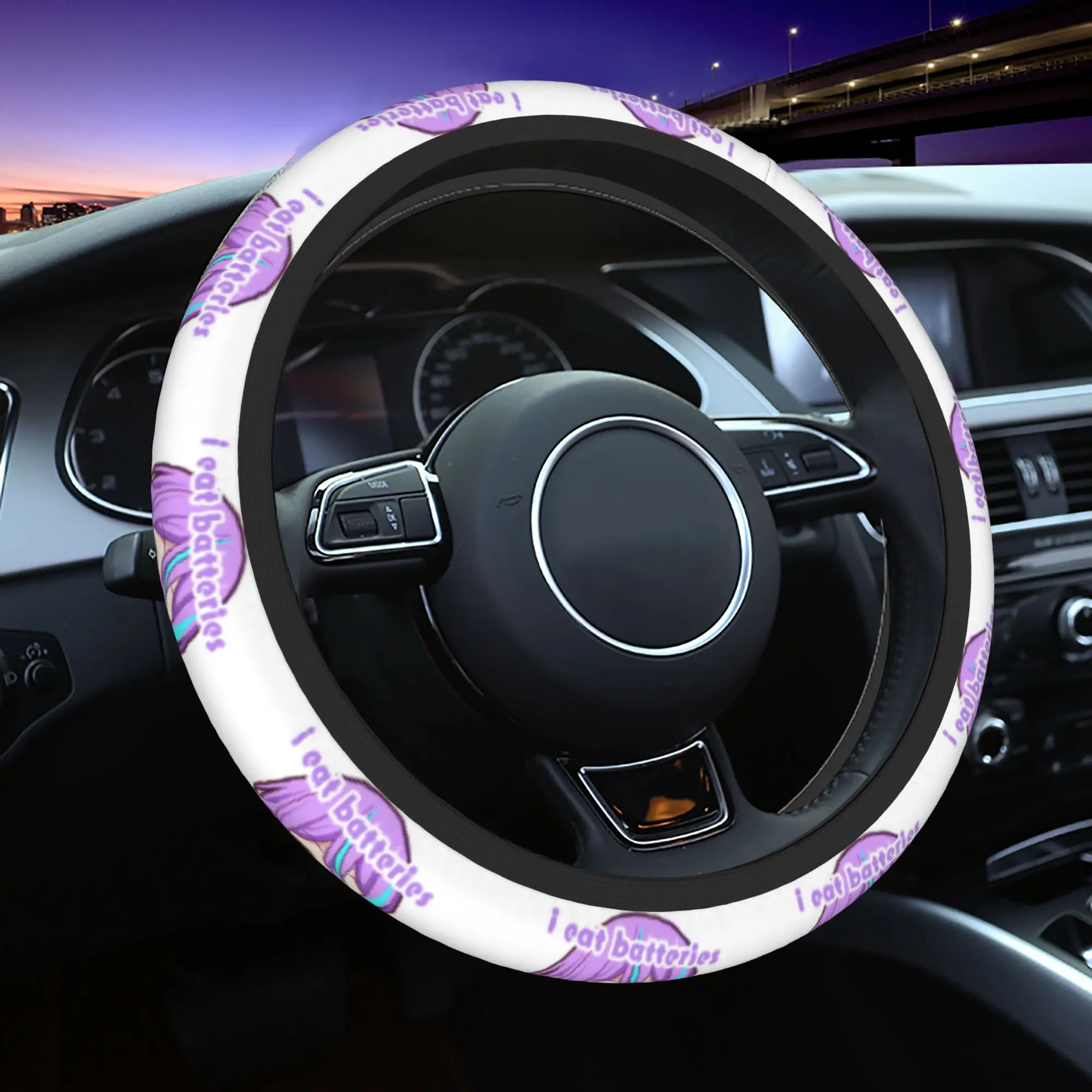 Car Steering Wheel Covers I Eat Batteries Rui Kamishiro Project Sekai Hatsune Miku Steering Wheel Cover Car-styling Accessory
