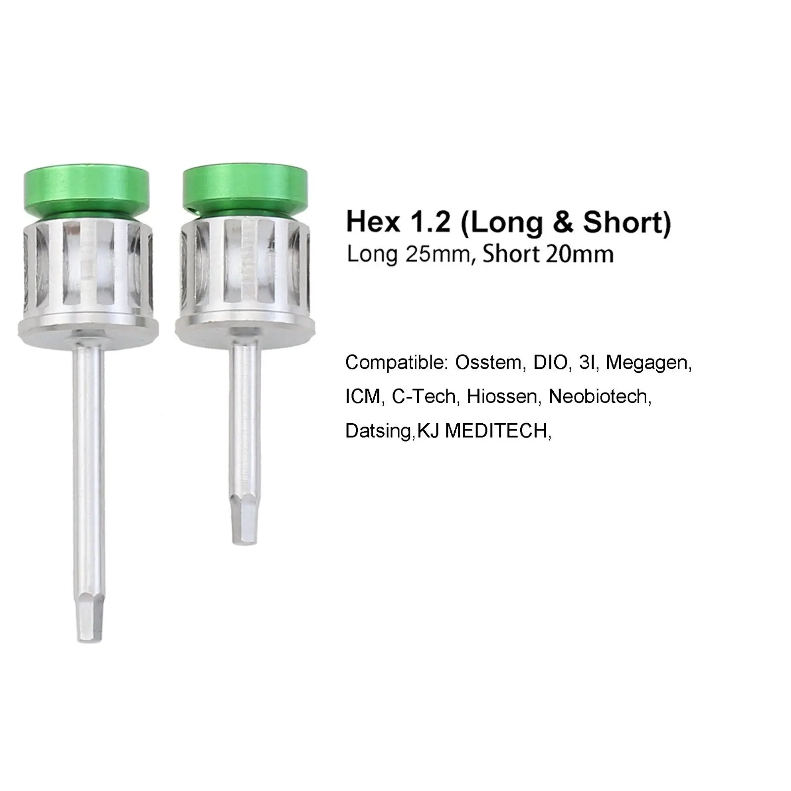 Адаптер для отвертки для имплантатов, ручная шестигранная отвертка 1,2 подходит для Osstem 3l DlO Bioconcept BV Megagen ICM C-Tech Neabiotech Datsing