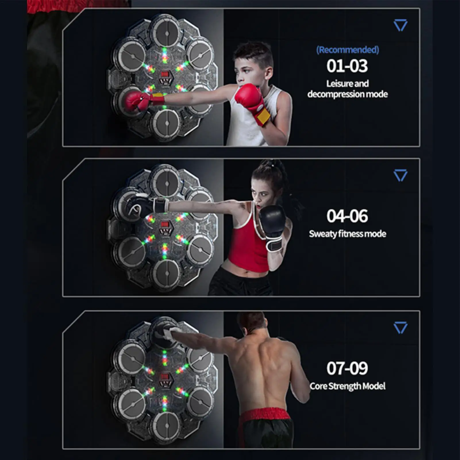 Picture 7: Music Boxing Machine Noise Reduction Wall Mounted Boxing Electronic Target Home Exercise Response Training Boxing Wall Target