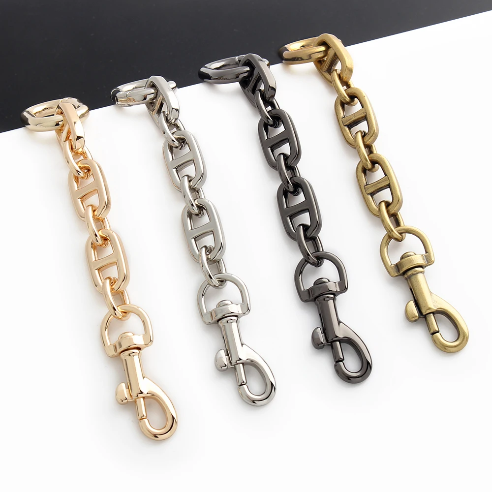 12CM Bag Chain Extension Chain Accessories Bag Dog Buckle Belt Hardware Handbag Belt Wallet Chain Metal Ladies Dag Strap Chain